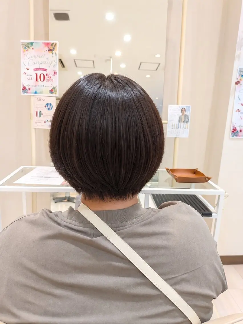 ショート ラベンダーブラウン 深田 和瑛のヘアスタイル