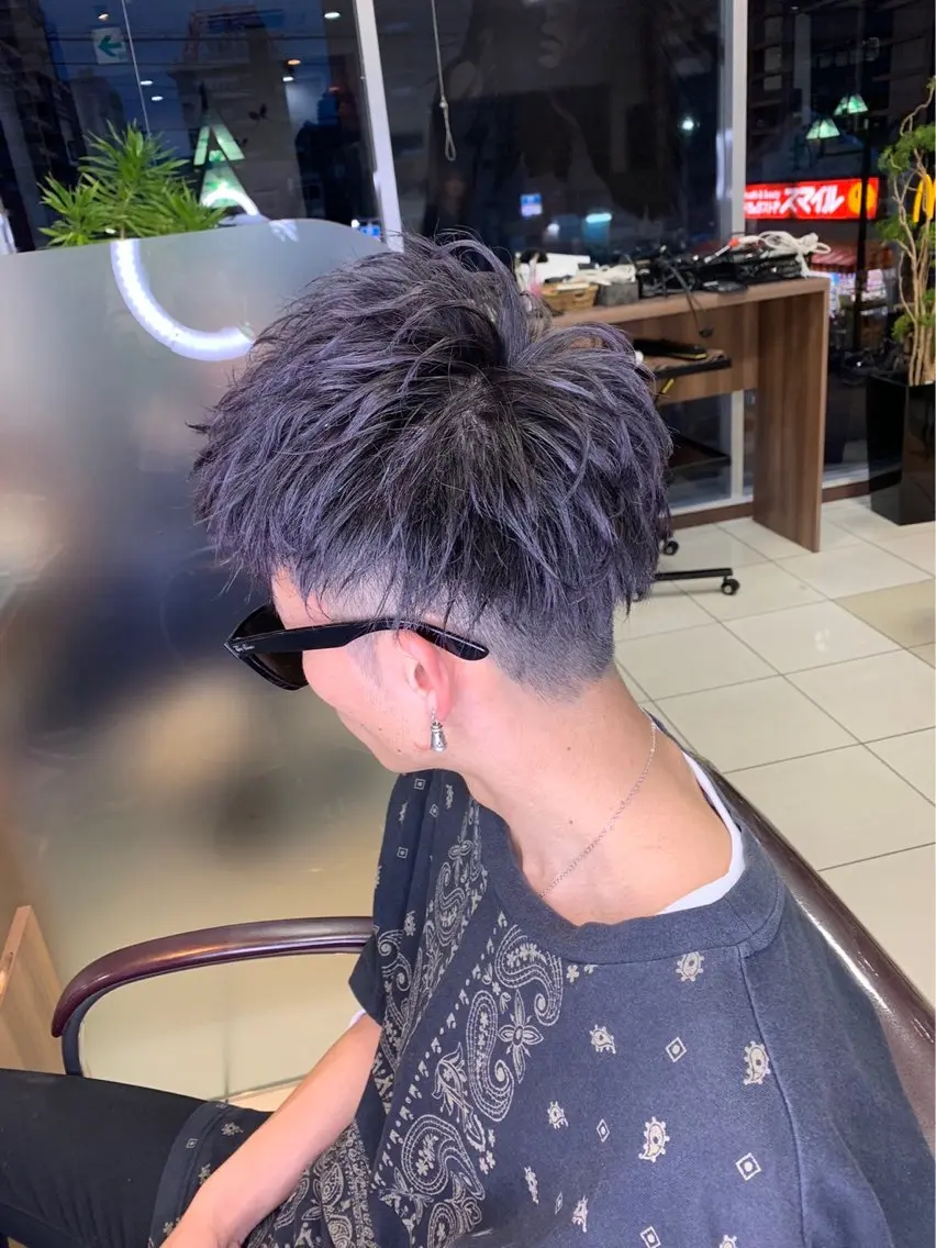 メンズカット＋リタッチカラーの写真