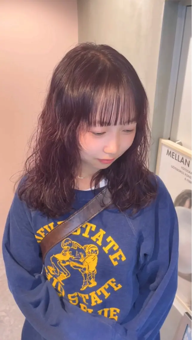 ミディアム カラー パーマ カット ヘアカラー パーマ トリートメント カノン/透明感カラー /酸性ストレートのヘアスタイル