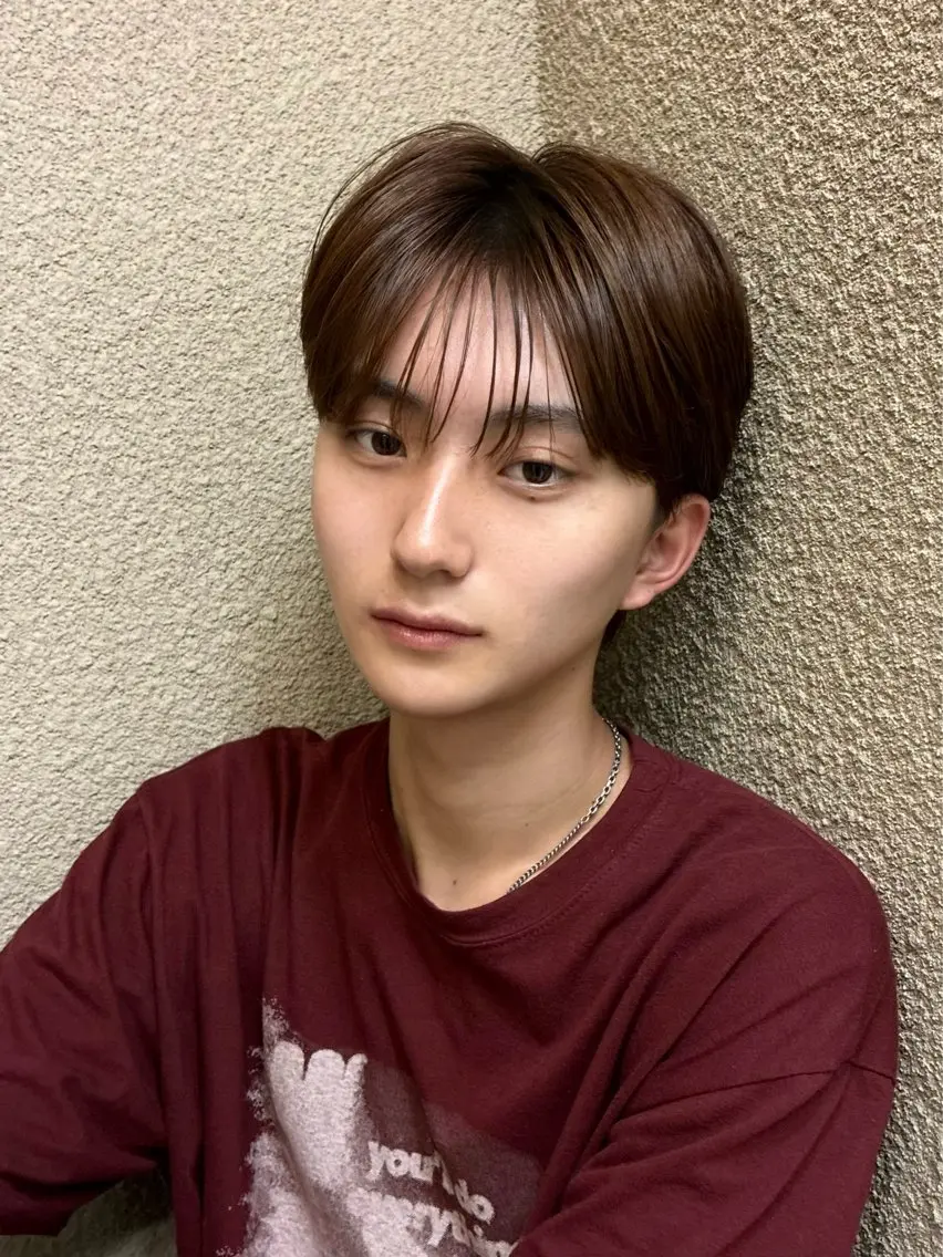 メンズ メンズ韓国風 マッシュ シースルーマッシュ 大原 カレンのヘアスタイル