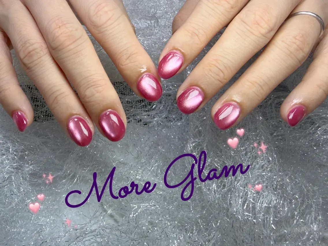 ネイル 長さ出し フットネイル フレンチネイル ジェルネイル ガラスフレンチ MoreGlam Nailsのネイルデザイン
