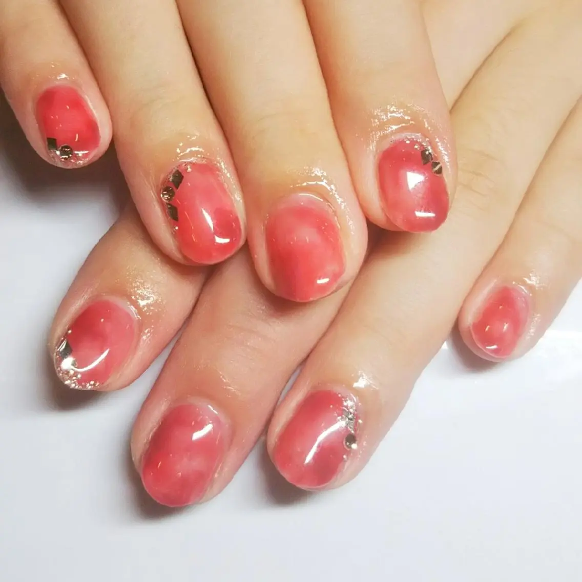 ネイル クリアネイル 大理石ネイル(マーブル) ハンドネイル private salon mieのネイルデザイン
