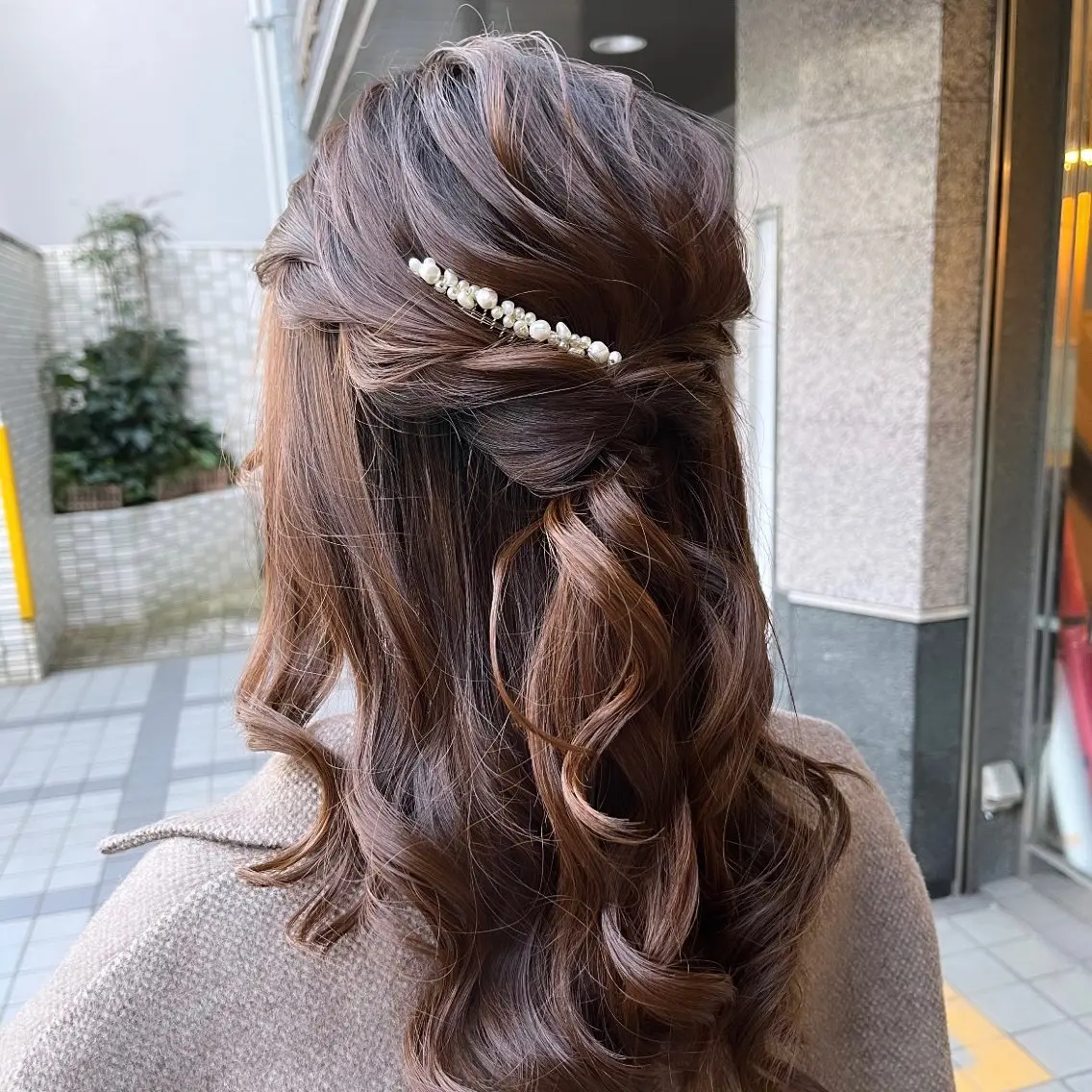 ロング ヘアアレンジ ハーフアップ IMARI /のヘアスタイル