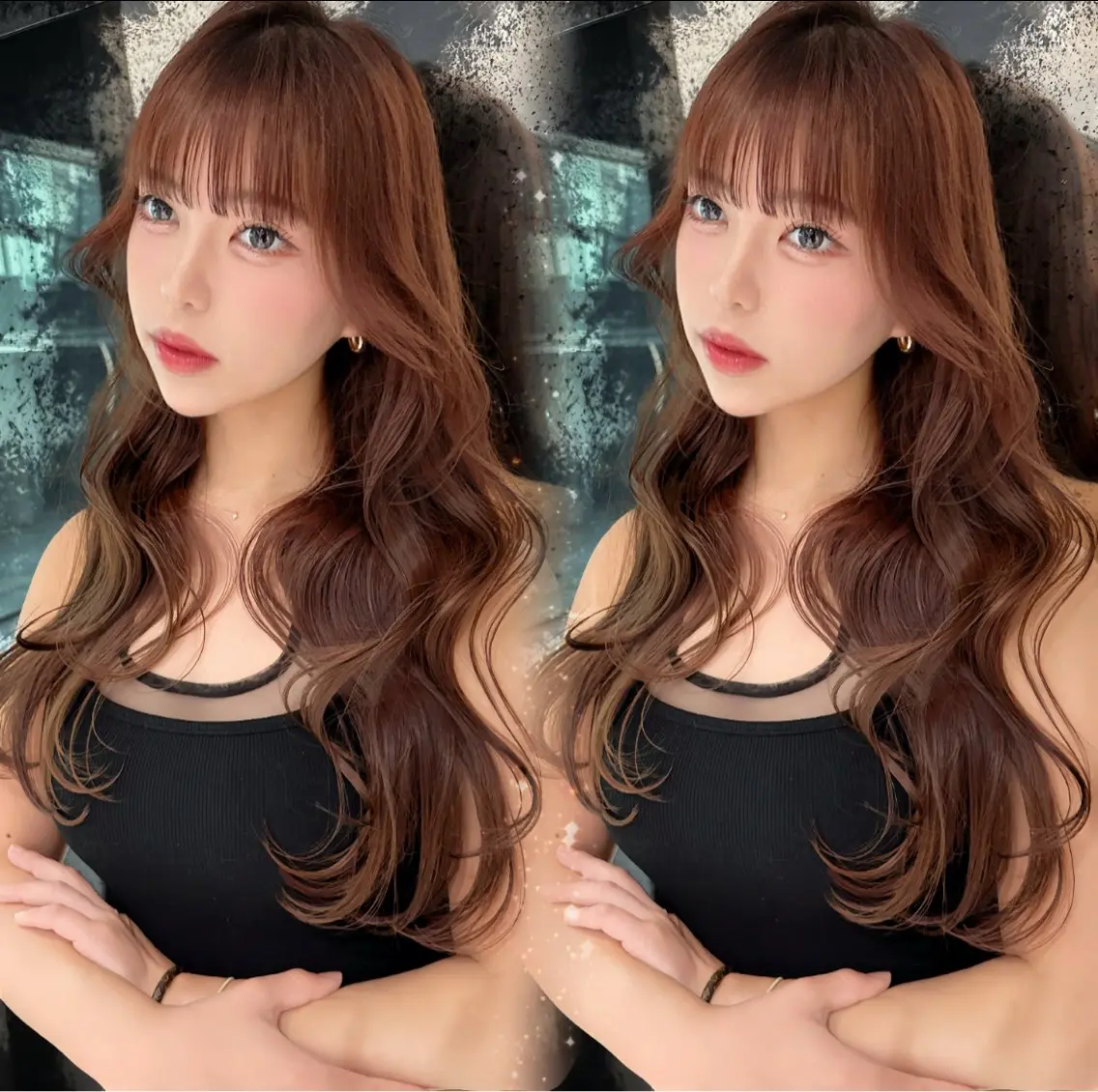セミロング 髪質改善 韓国風ヘア カット ヘアカラー トリートメント ヘアセット 韓国カット/透明感 カラー/NANAMIのヘアスタイル