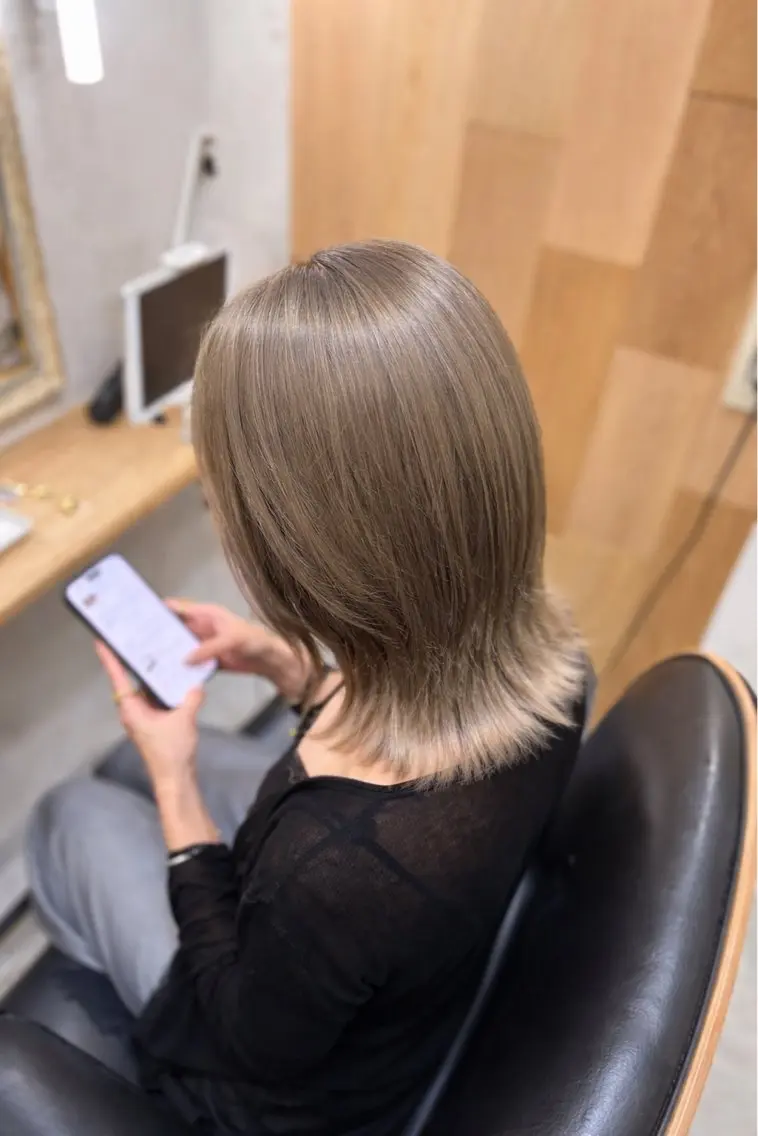 ミディアム ヘアカラー トリートメント 白鳥 正孝のヘアスタイル