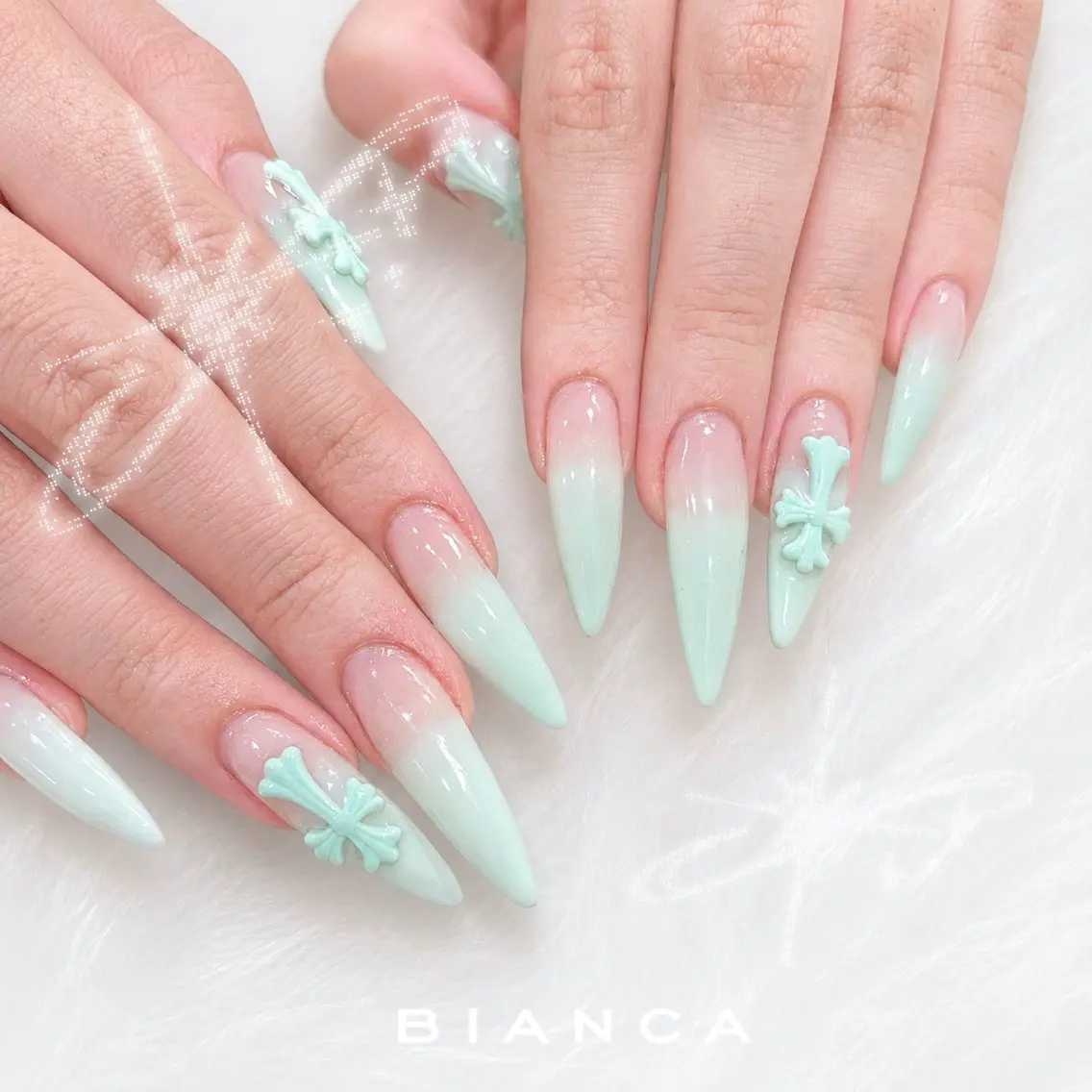 ネイル ハンドネイル Bianca 川口 moe˖ ࣪⊹のネイルデザイン