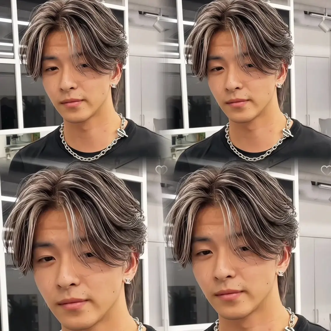 カラー メンズ メンズハイライト ハイライトカラー ヘアカラー 原宿/ハイライト バレイヤージュ/大智のヘアスタイル