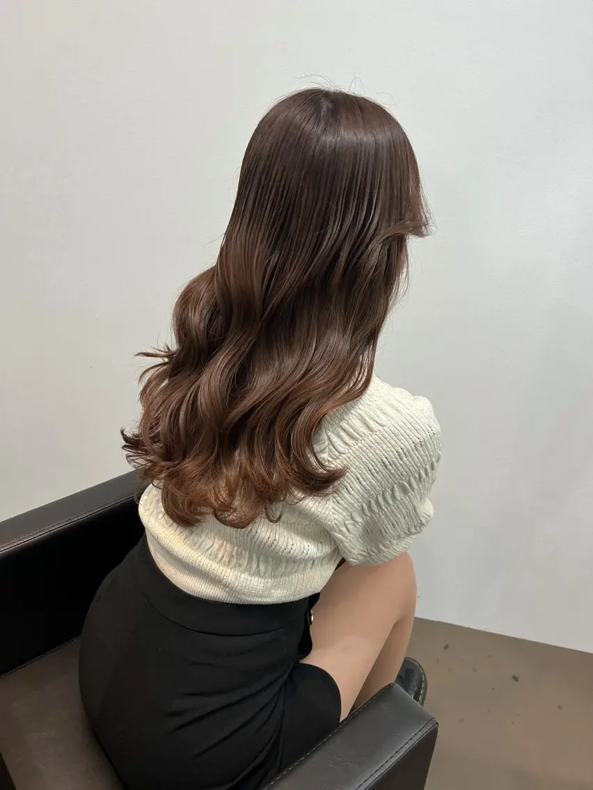 ロング カラー 透明感カラー レイヤーカット 神戸ボブ✂️ ioe三宮/田 伸佳のヘアスタイル