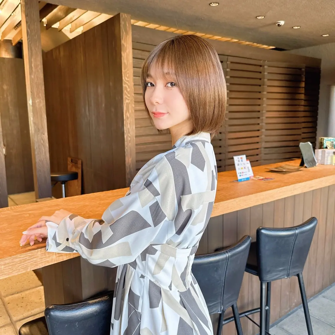 ミディアム ボブ 似合わせ松本 容政のヘアスタイル