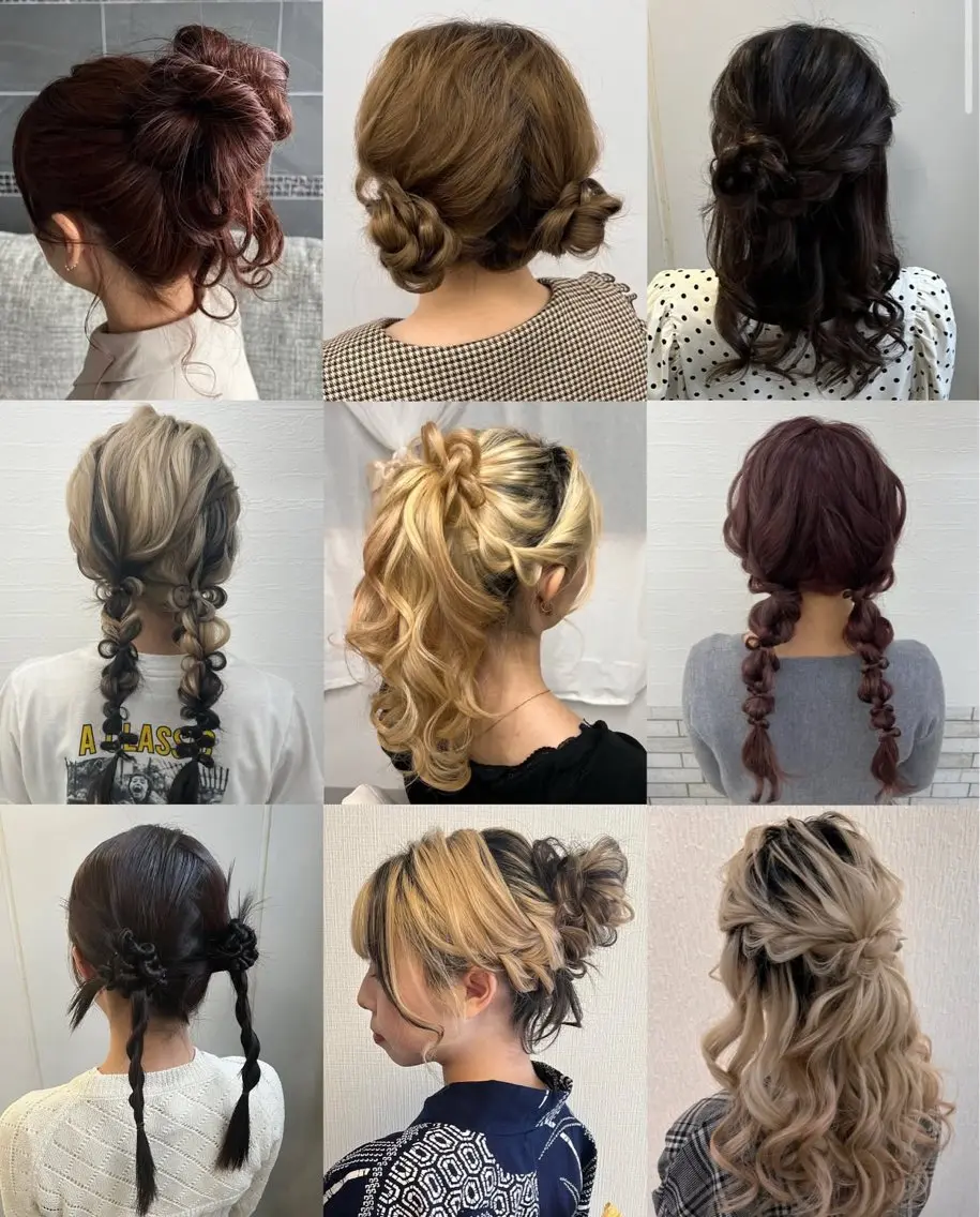 【💗イベント前や特別な日に💗】盛り髪~カジュアルヘアセットまで幅広く対応かわいいゆるふわヘアセット🎀補足説明必読の写真