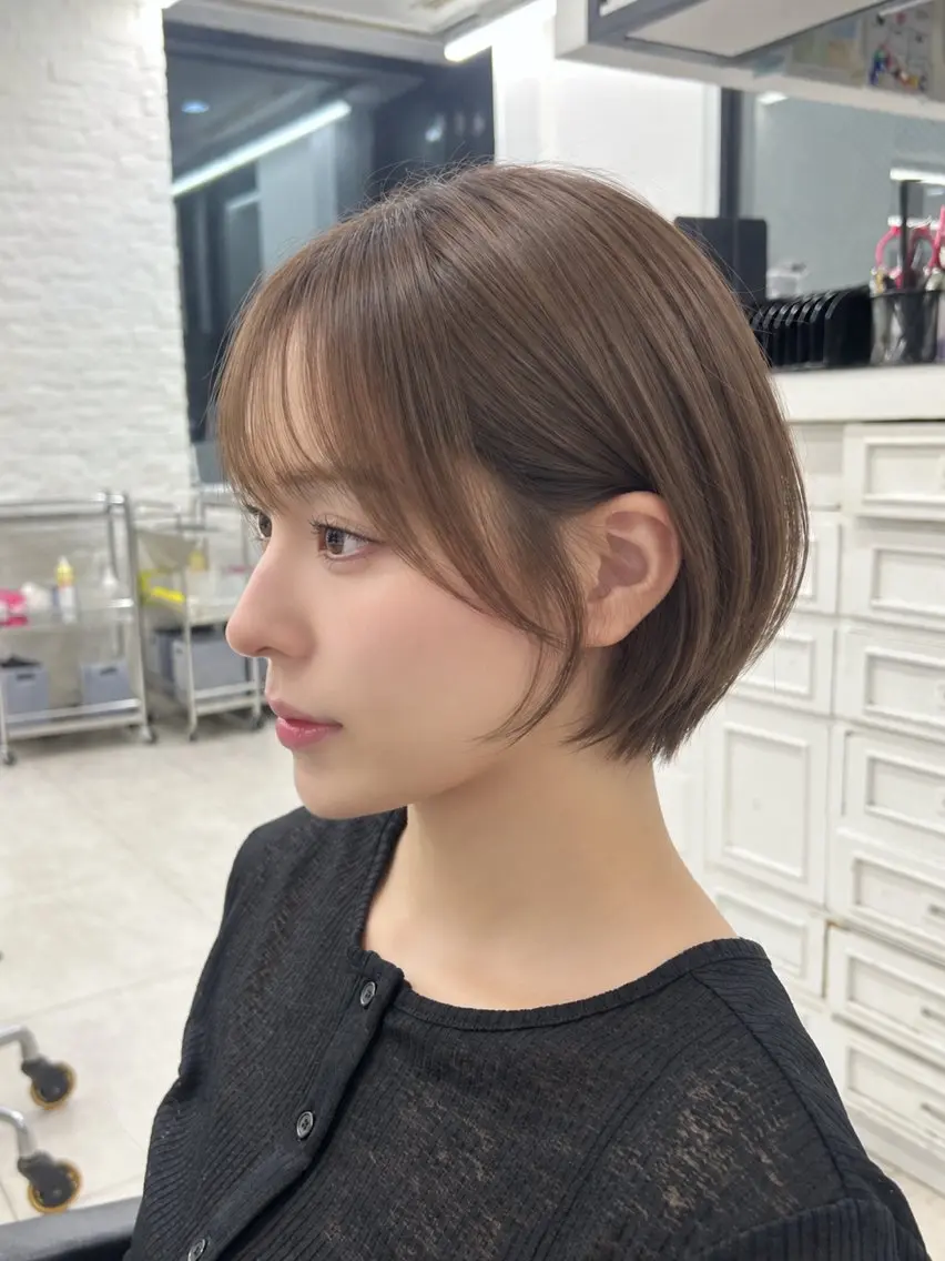 ショート 韓国ヘア🇰🇷／ 艶カラー鈴木萌愛🩶のヘアスタイル
