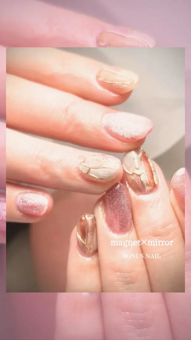 ネイル マグネットネイル ミラーネイル sonus. nailのネイルデザイン