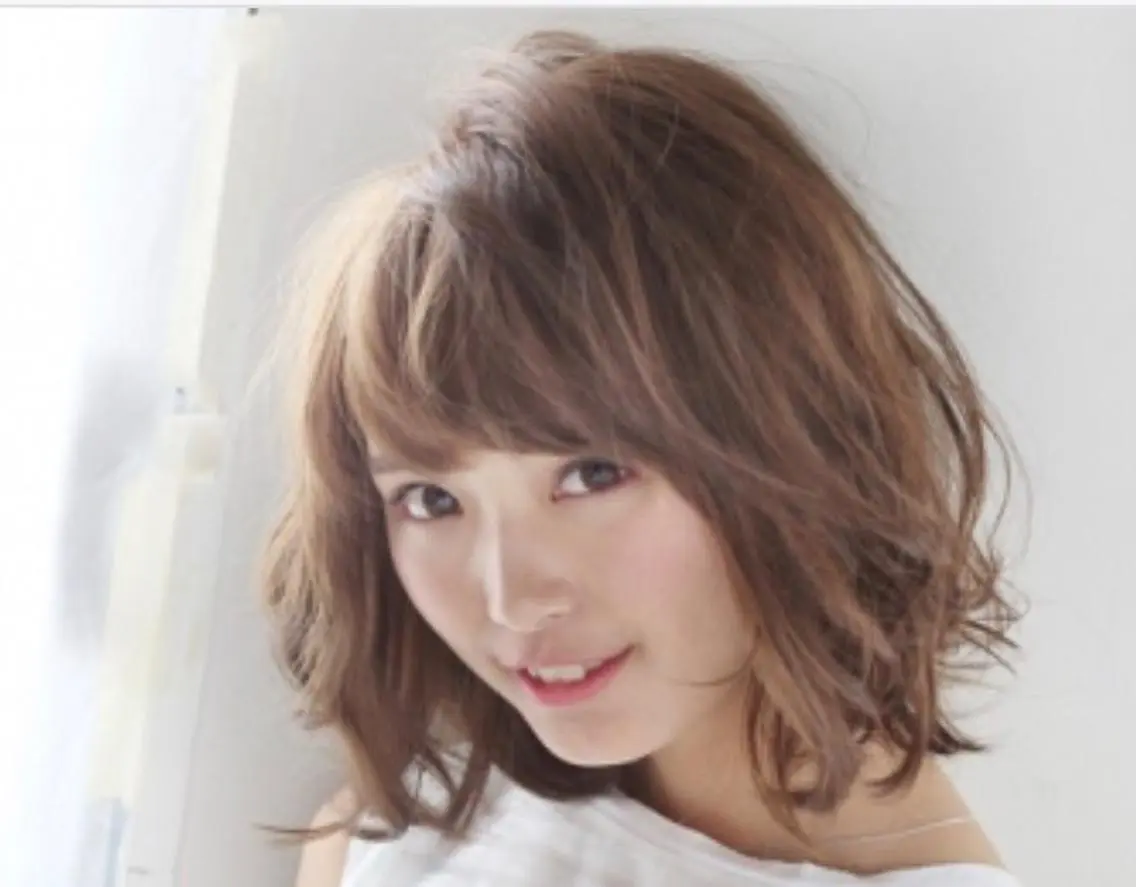 ミディアム パーマ ミディアムパーマ モッズヘア 青葉台のヘアスタイル