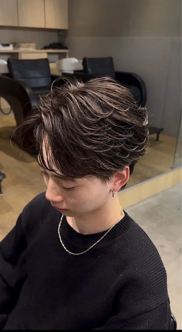 パーマ メンズ カット パーマ fifth天神 安藤冬晴のヘアスタイル