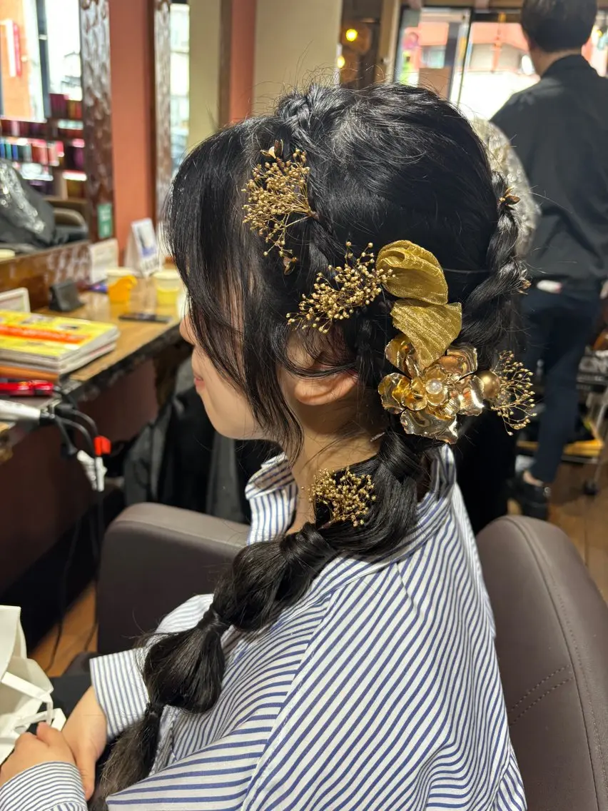 ヘアアレンジ 成人式 飯田 ほのかのヘアスタイル