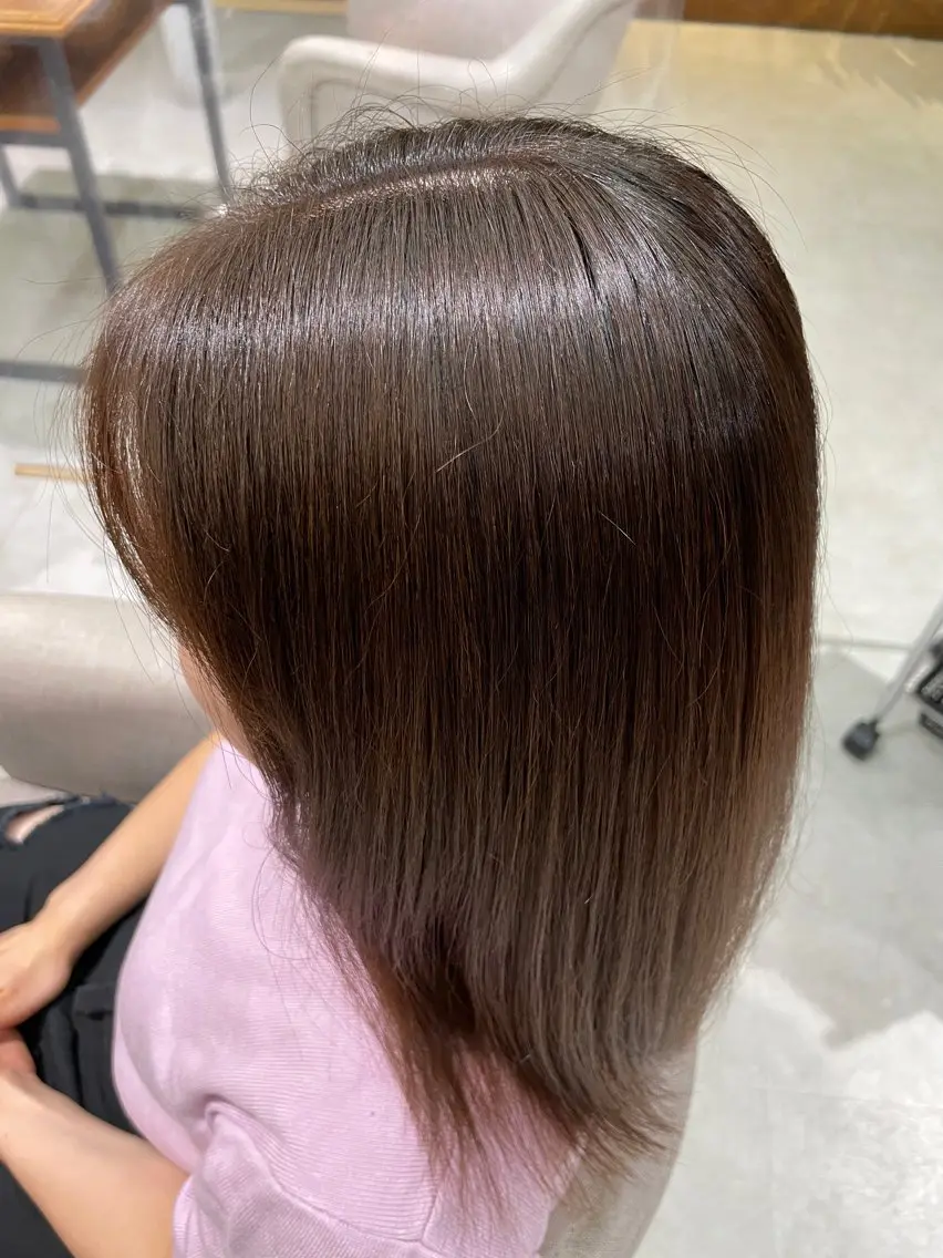 ミディアム カラー カット ヘアカラー Tanaka Aoiのヘアスタイル