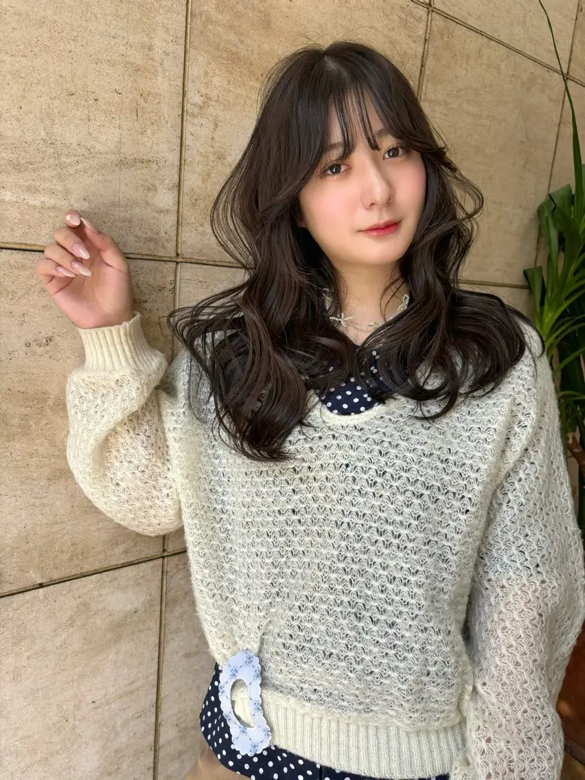 ロング カラー ブリーチ ダブルカラー ブリーチなしカラー カット ヘアカラー mizuki/ピンク ベージュ.レイヤーのヘアスタイル