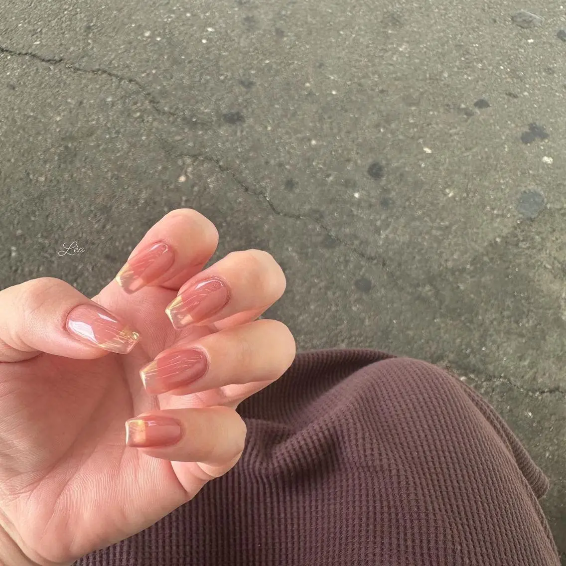 ネイル ジェルネイル ミラーネイル パラジェル Léa nailのネイルデザイン