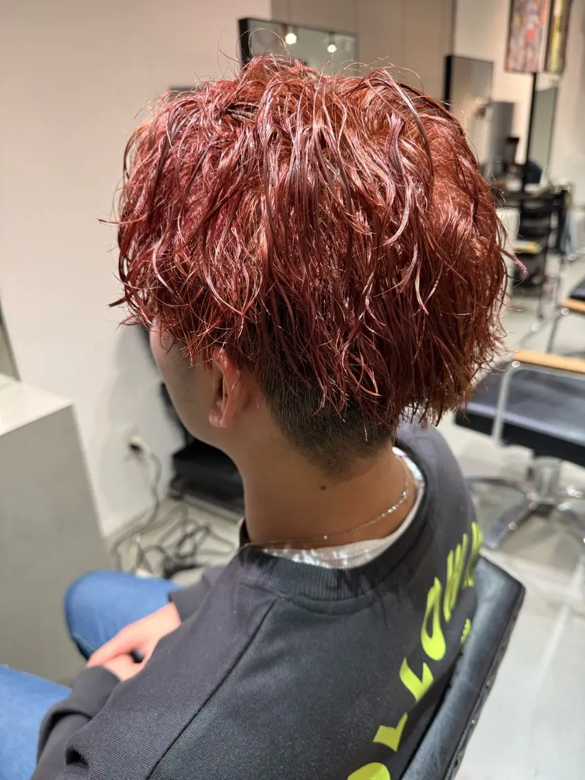 ショート カラー パーマ メンズ カット パーマ Mizuki Yajimaのヘアスタイル