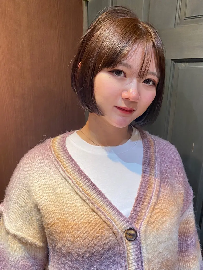ショート カラー ブリーチ ブリーチなしカラー カット ヘアカラー トリートメント mai / linoah˚✧のヘアスタイル