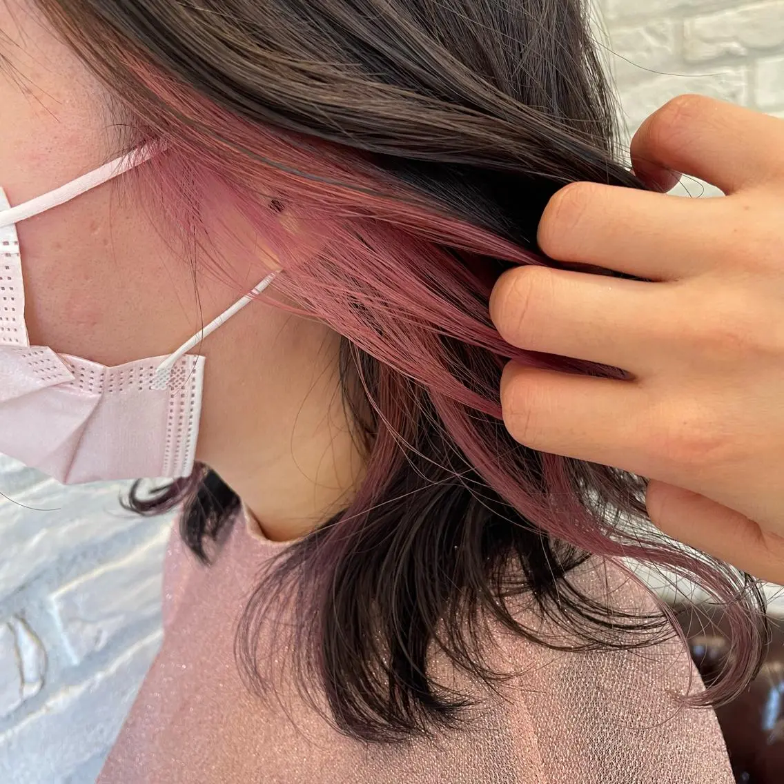 ミディアム カラー ピンクカラー erina💖 CLUTCH天王寺のヘアスタイル