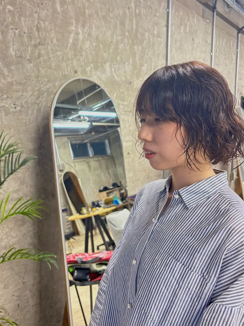 ショート パーマ 艶カラー／ナチュラル スタイル/Ayukaのヘアスタイル