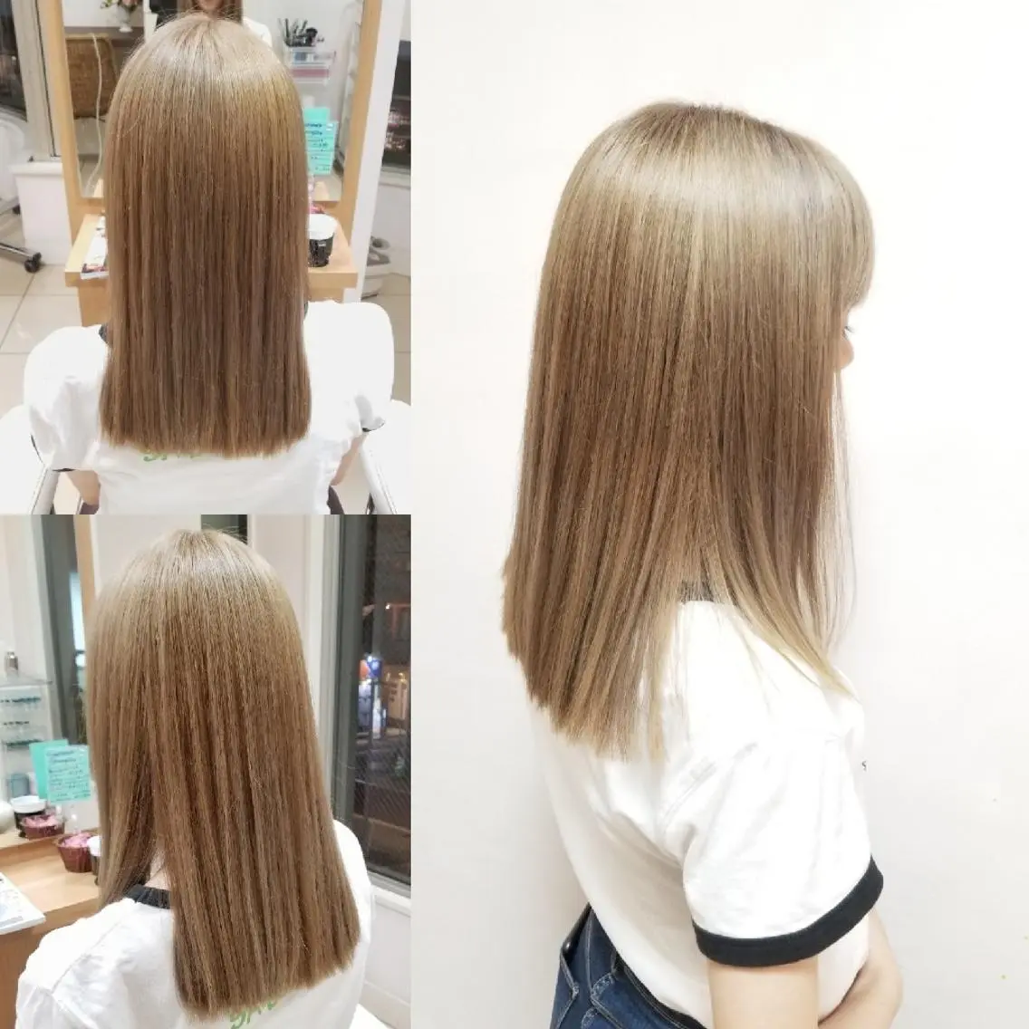 セミロング カラー ベージュカラー ブリーチ ケアブリーチ 透明感カラー イルミナカラー ヘアカラー 髪質改善特化美容師 小林和哉のヘアスタイル