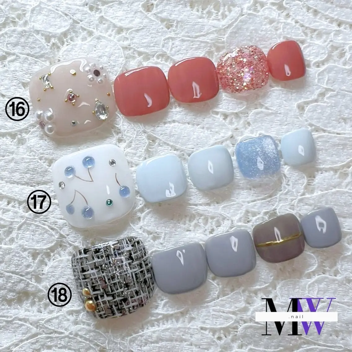 ネイル アートネイル フットネイル ジェルネイル フットネイル MW .nailのネイルデザイン