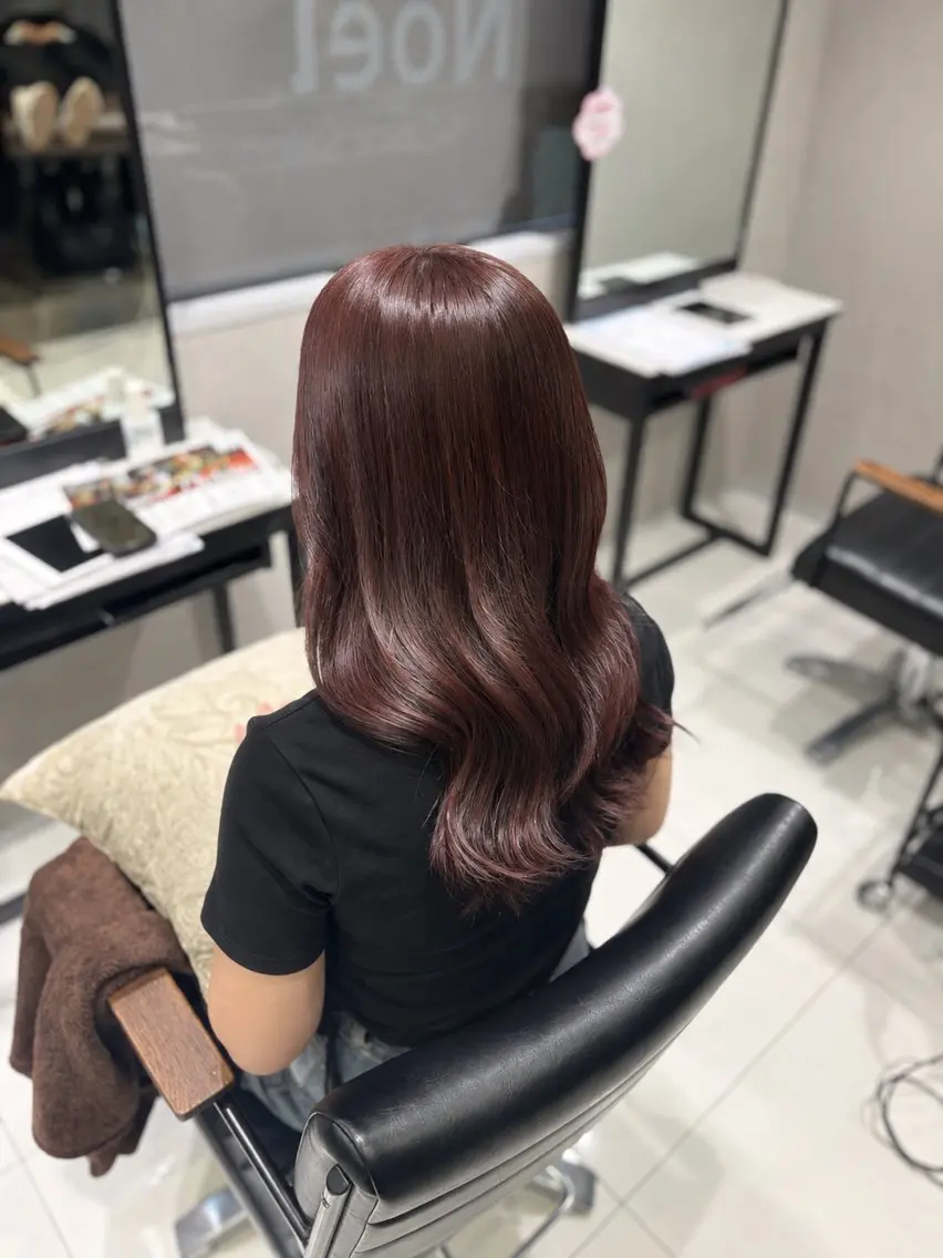 ロング ヘアカラー 色落ちまで可愛い艶髪 /韓国/マツエクのヘアスタイル