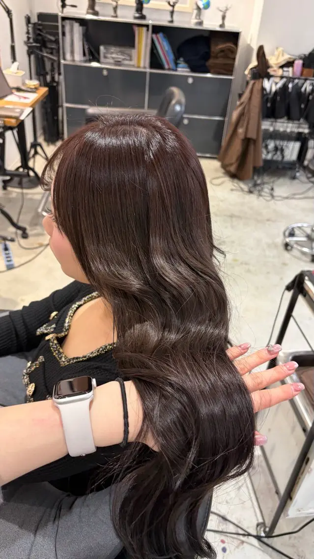 ロング カラー ブラウンカラー ヘアカラー ここね/透明感 カラー/ナチュラルのヘアスタイル