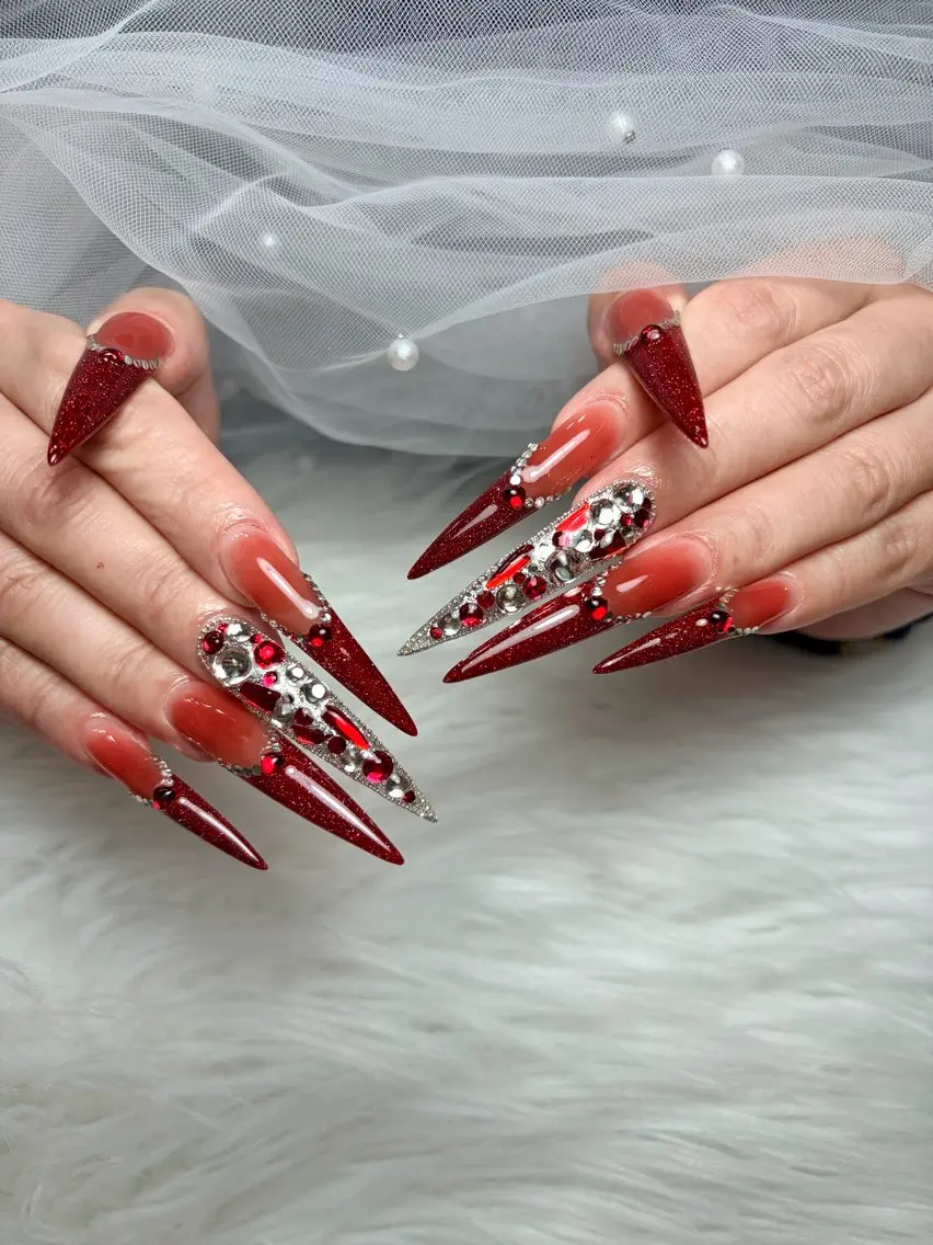 ネイル アートネイル 長さ出し ジェルネイル 韓国ネイル マグネットネイル ハンドネイル Cloudy Chan Nailのネイルデザイン