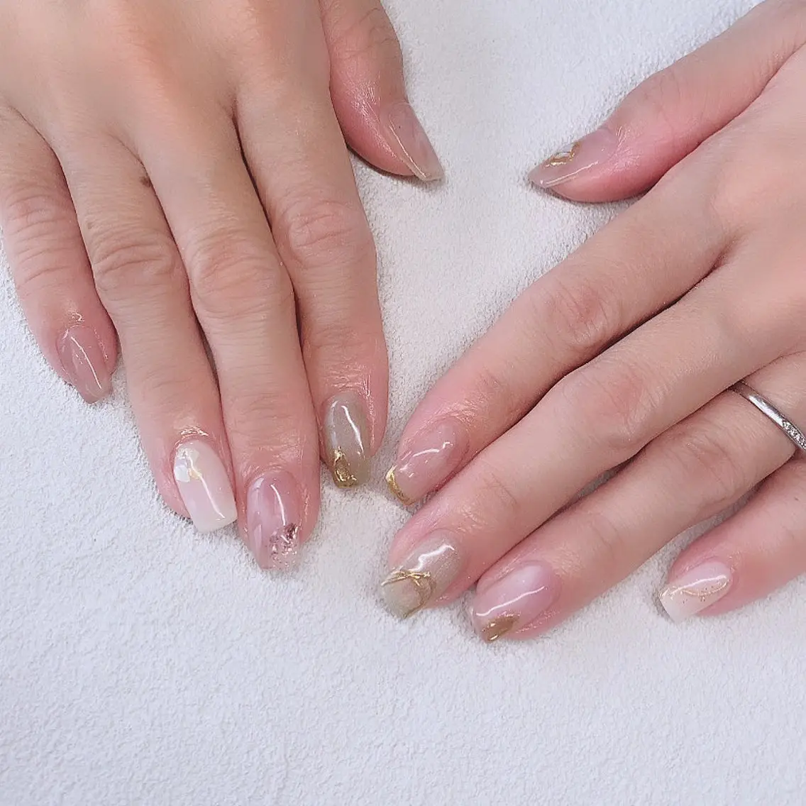 ネイル ハンドネイル 西大分S.Nail 𓏲⋆🪸.⋆⸜🫧のネイルデザイン