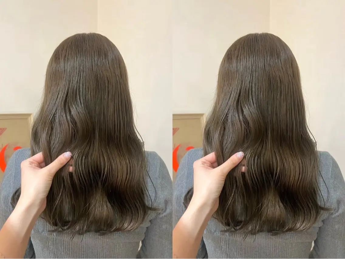 セミロング カラー 石井 ひまりのヘアスタイル