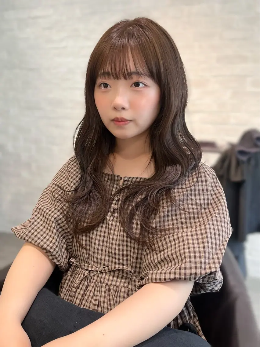 ロング レイヤーカット カット ヘアカラー トリートメント 盛れる透けカラー🎀 似合わせ/uiのヘアスタイル