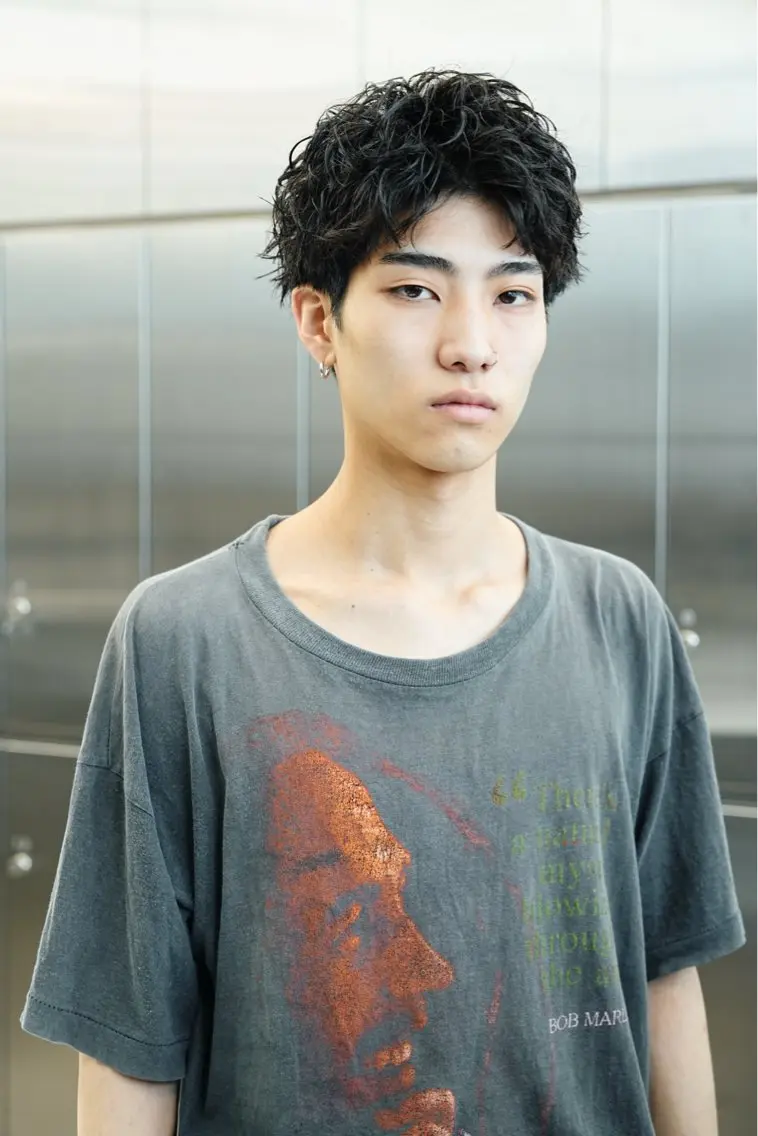 パーマ メンズ カット パーマ 小川 廉太朗のヘアスタイル