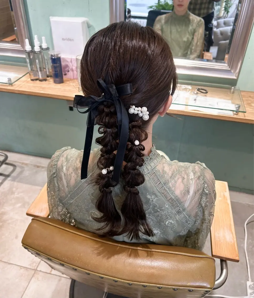 🎀お呼ばれヘアセット🎀【結婚式、二次会、同窓会、ライブ参戦など…♡】の写真