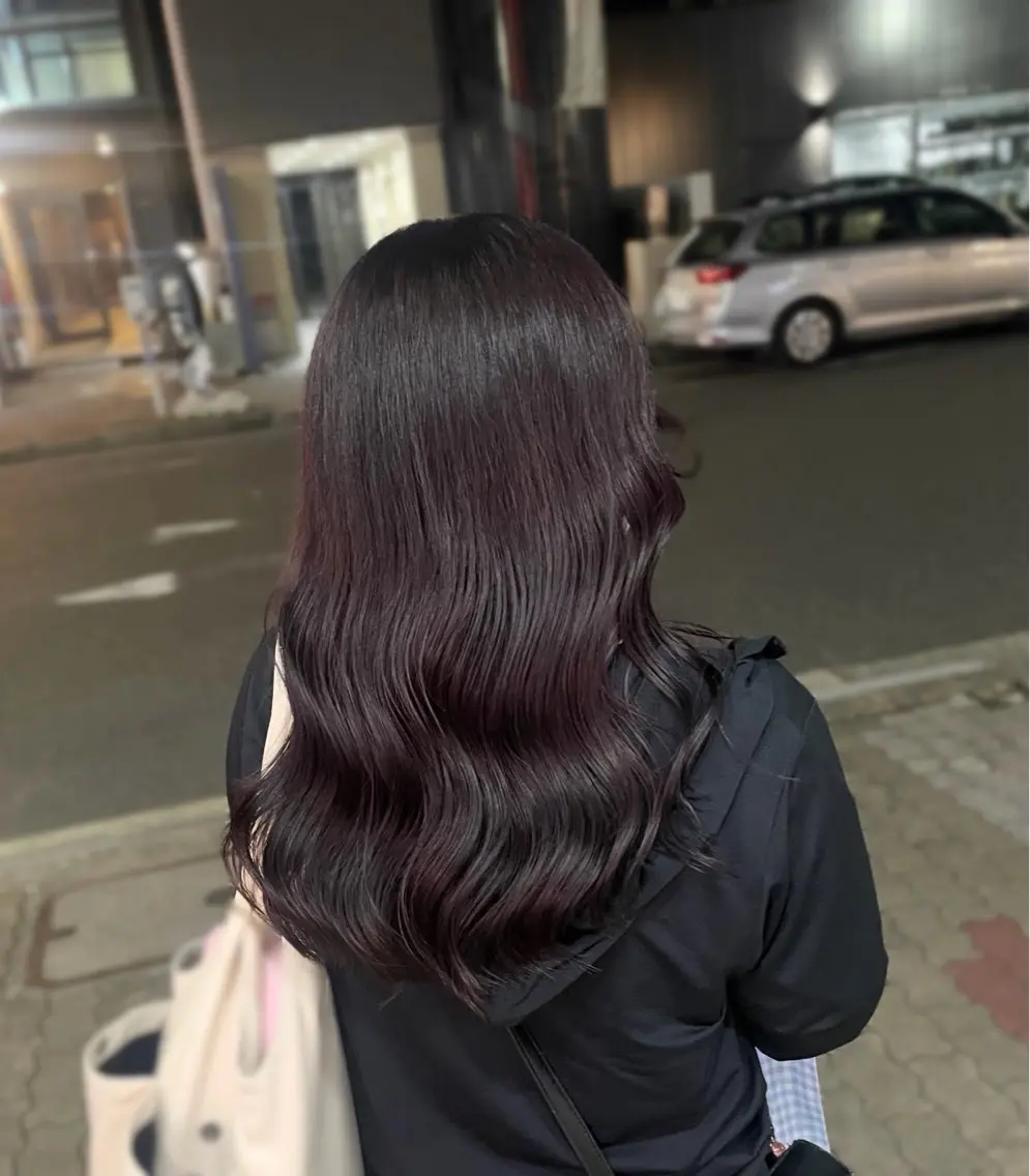 ロング カラー ラベンダーカラー 髪質改善 ヘアカラー RIKO / ICI 伏見/透明感カラー/のヘアスタイル