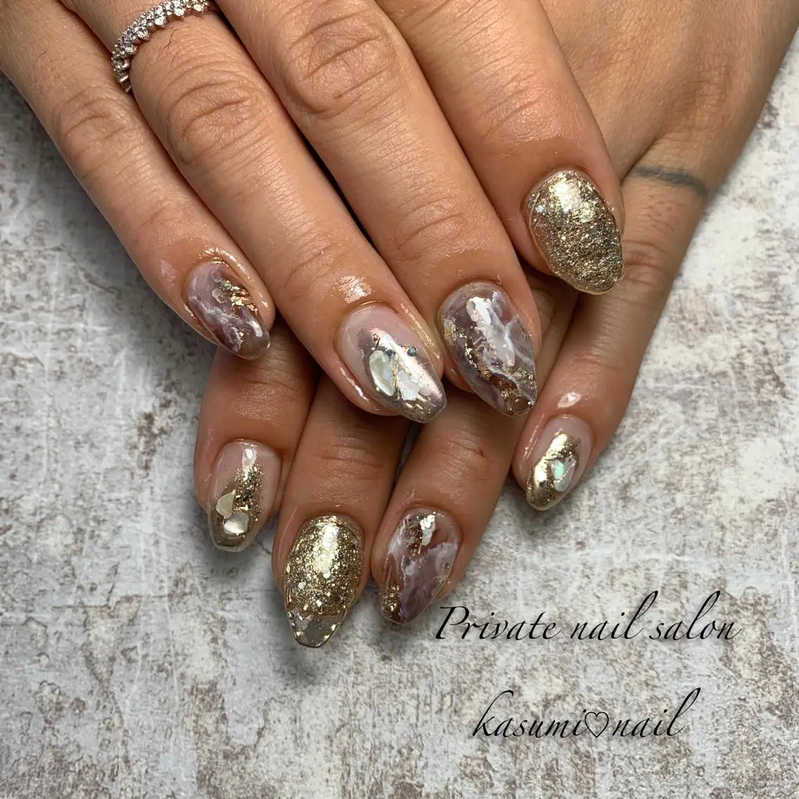 ネイル マグネットネイル ミラーネイル ニュアンスネイル 冬ネイル KASUMI♡ Nailのネイルデザイン