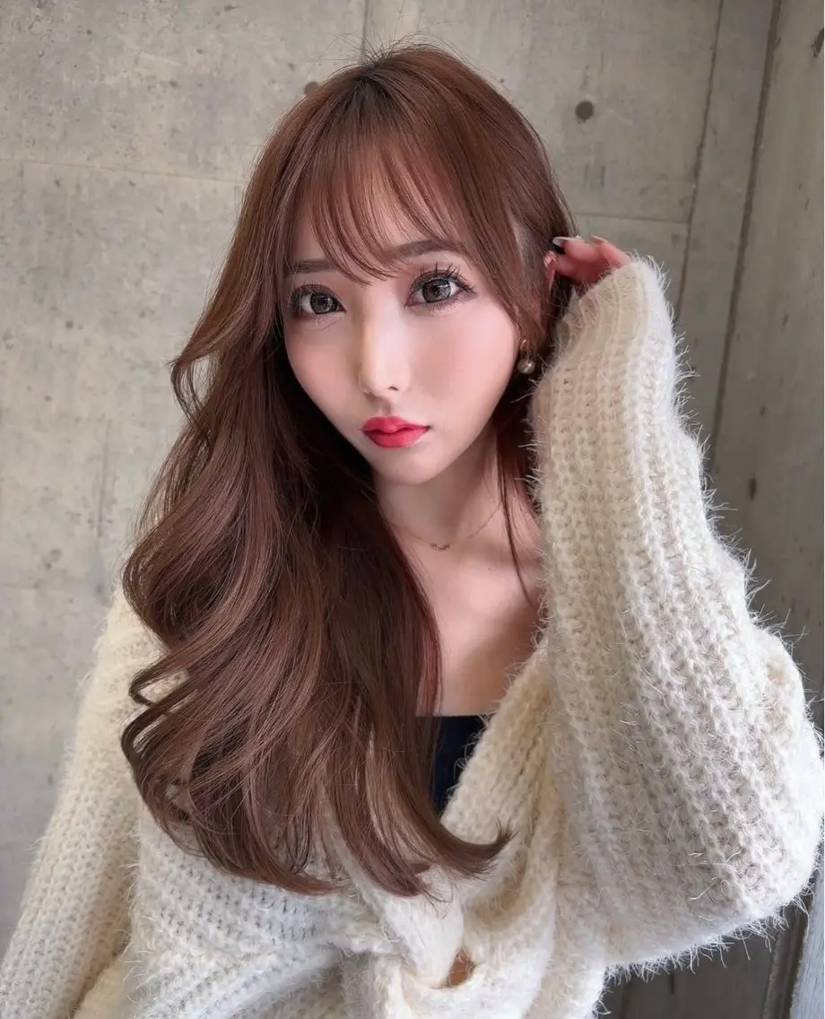 ロング カット ヘアカラー トリートメント ヘッドスパ 縮毛矯正/艶髪/ 透明感カラー輝希のヘアスタイル