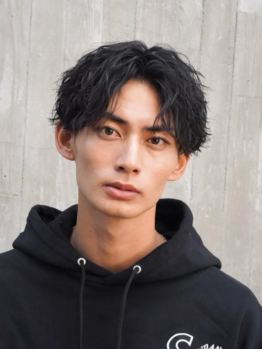 パーマ メンズ カット パーマ fifth park 六反穂 龍介のヘアスタイル