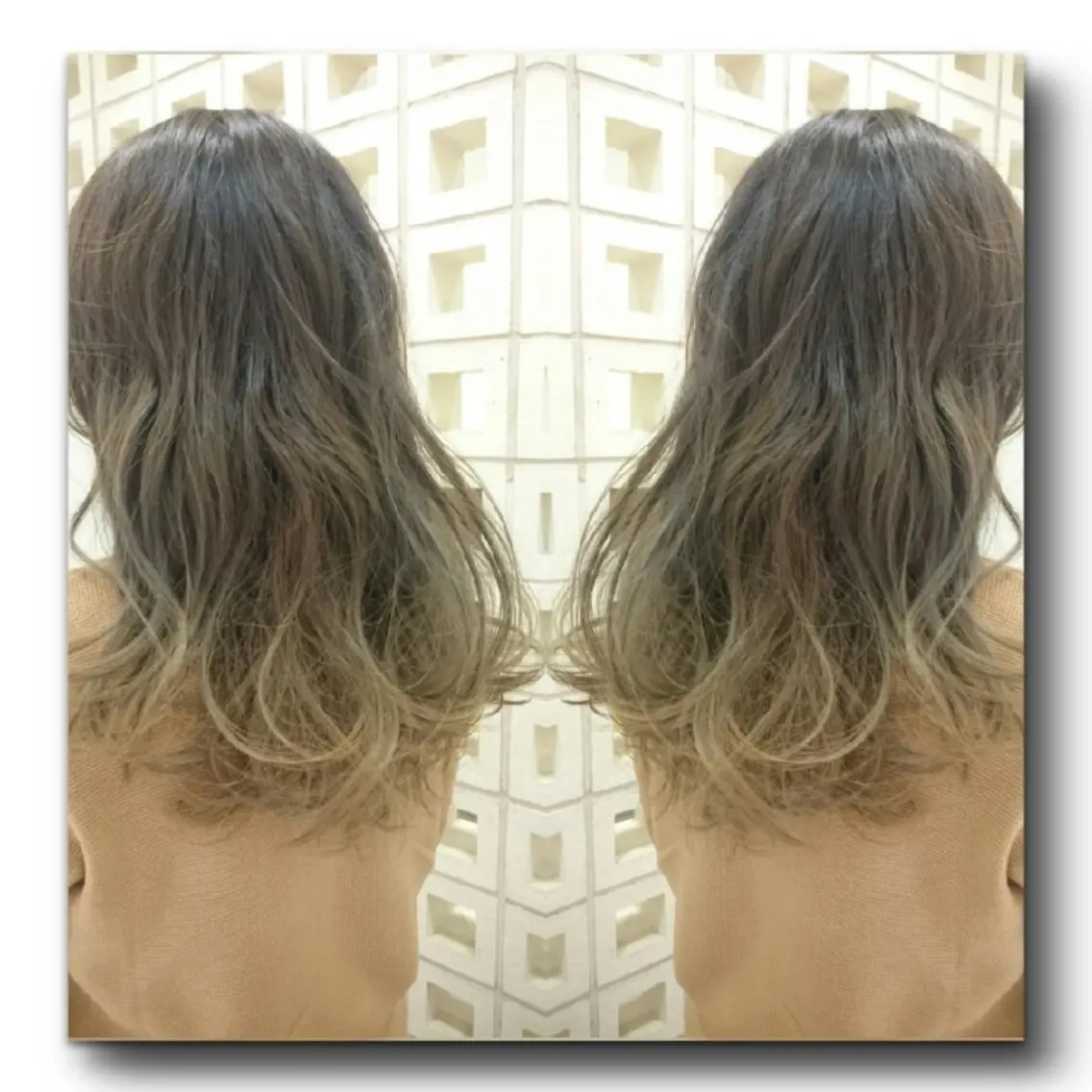 ロング カラー グレージュ 外国人風カラー 変身企画実施✨️ ショート専門 宮ヶ迫のヘアスタイル