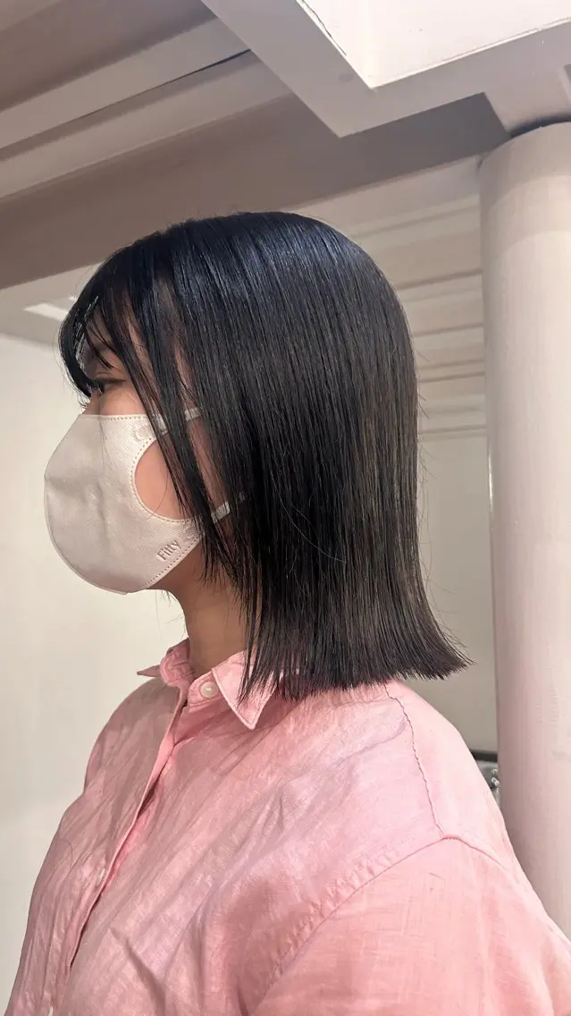 セミロング 切りっぱなしボブ ボブ トリートメント 🌿ボブ パーマ高橋啓太🌿のヘアスタイル
