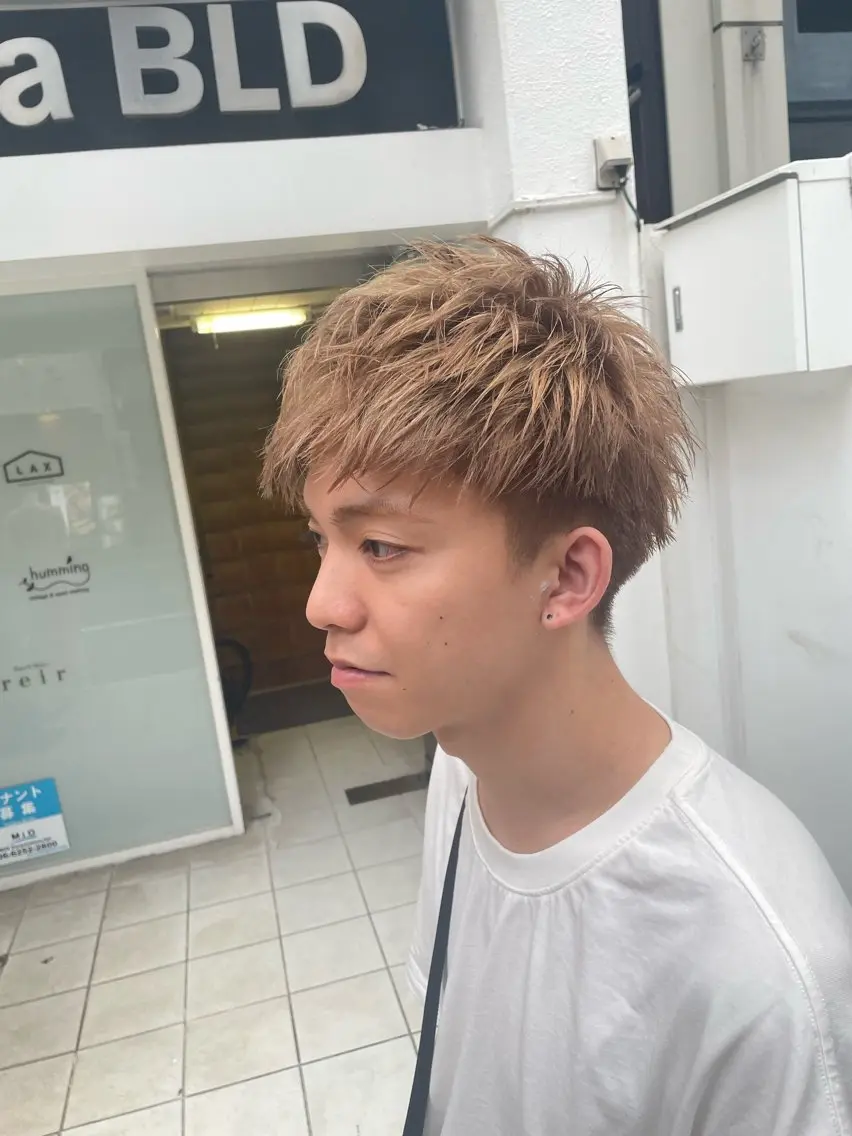 カラー メンズ センターパート マッシュ メンズパーマ メンズツイストパーマ ツーブロック カット ヘアセット 心斎橋/メンズ /ルレイル/地形真希のヘアスタイル