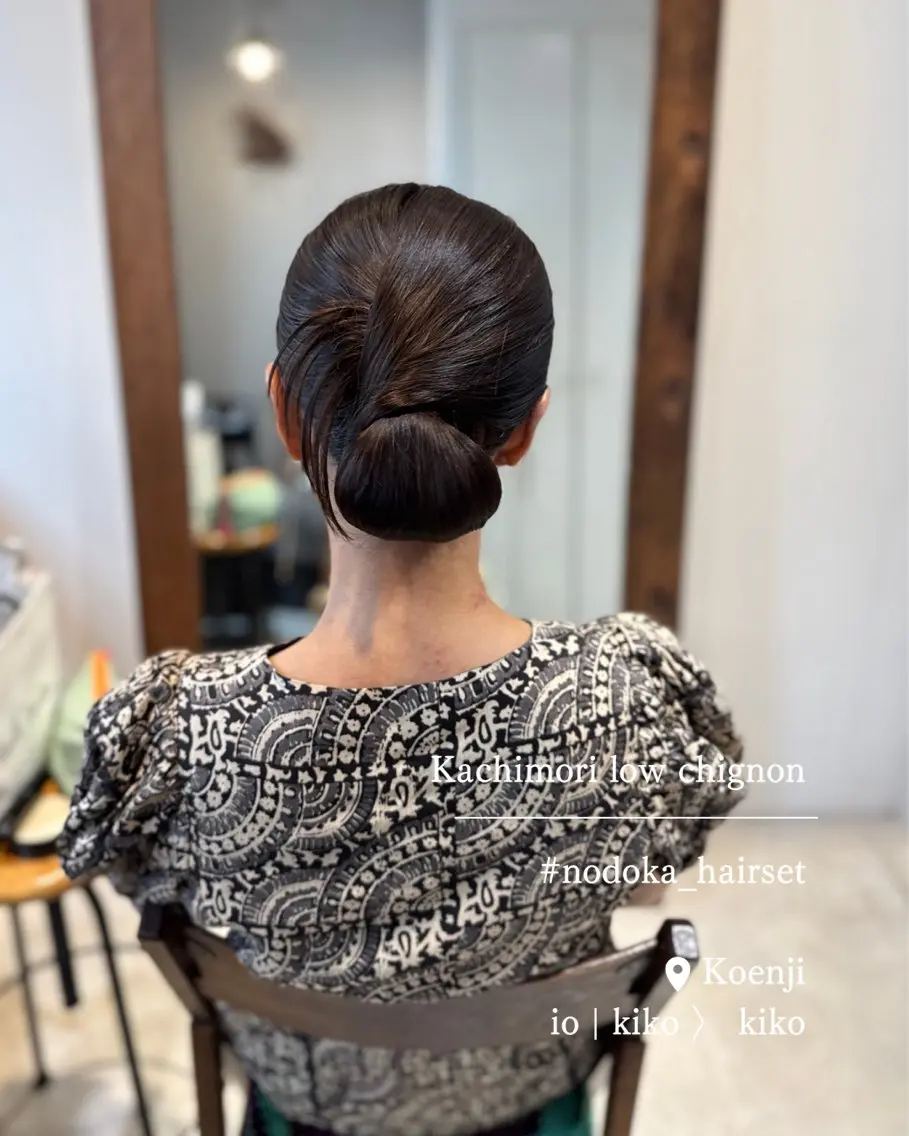 セミロング ヘアアレンジ ヘアセット お呼ばれセット🕊️ 高円寺/太田和のヘアスタイル