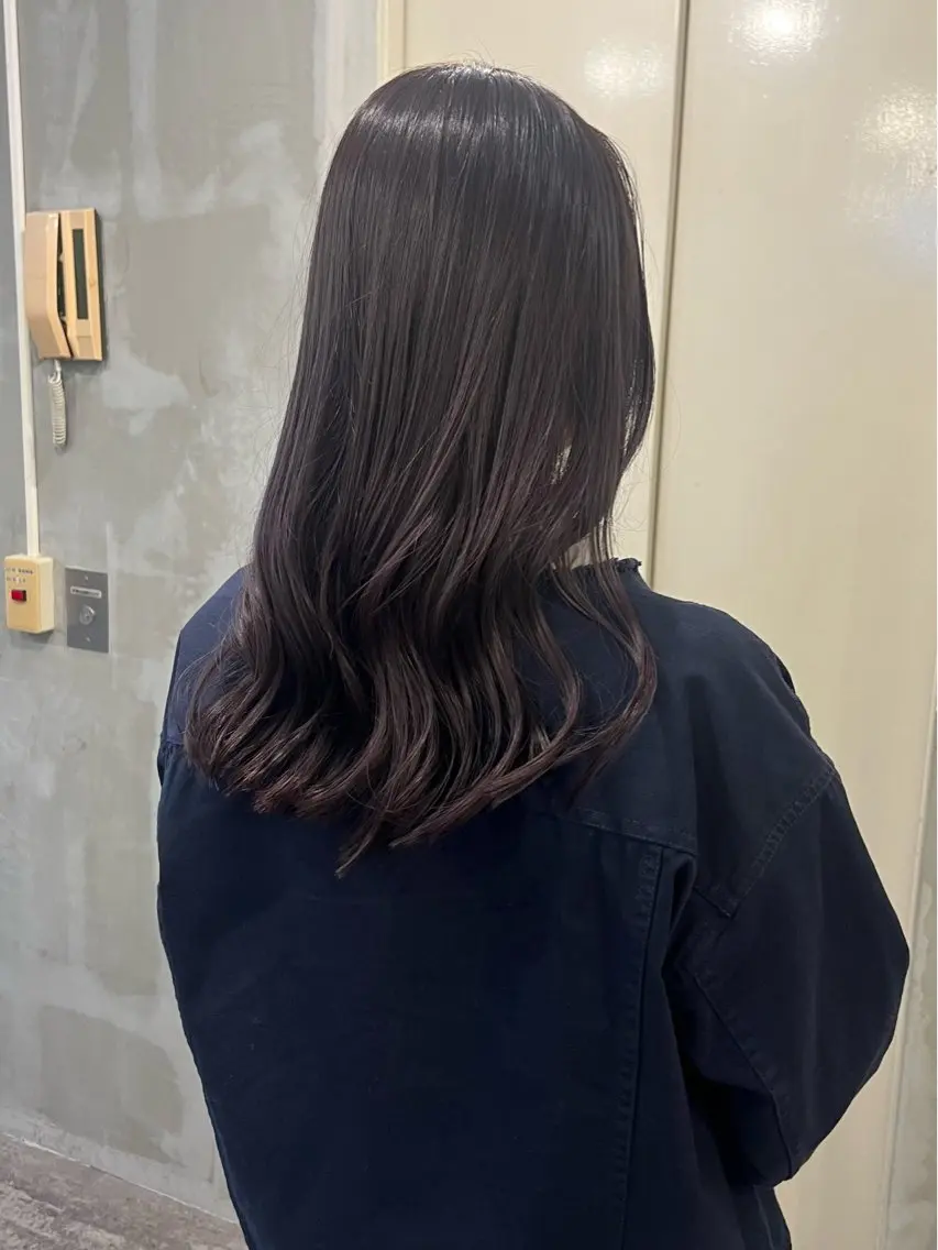 ミディアム カラー アディクシーカラー ブラウンカラー ラベンダーカラー Zina京都河原町 maikaのヘアスタイル