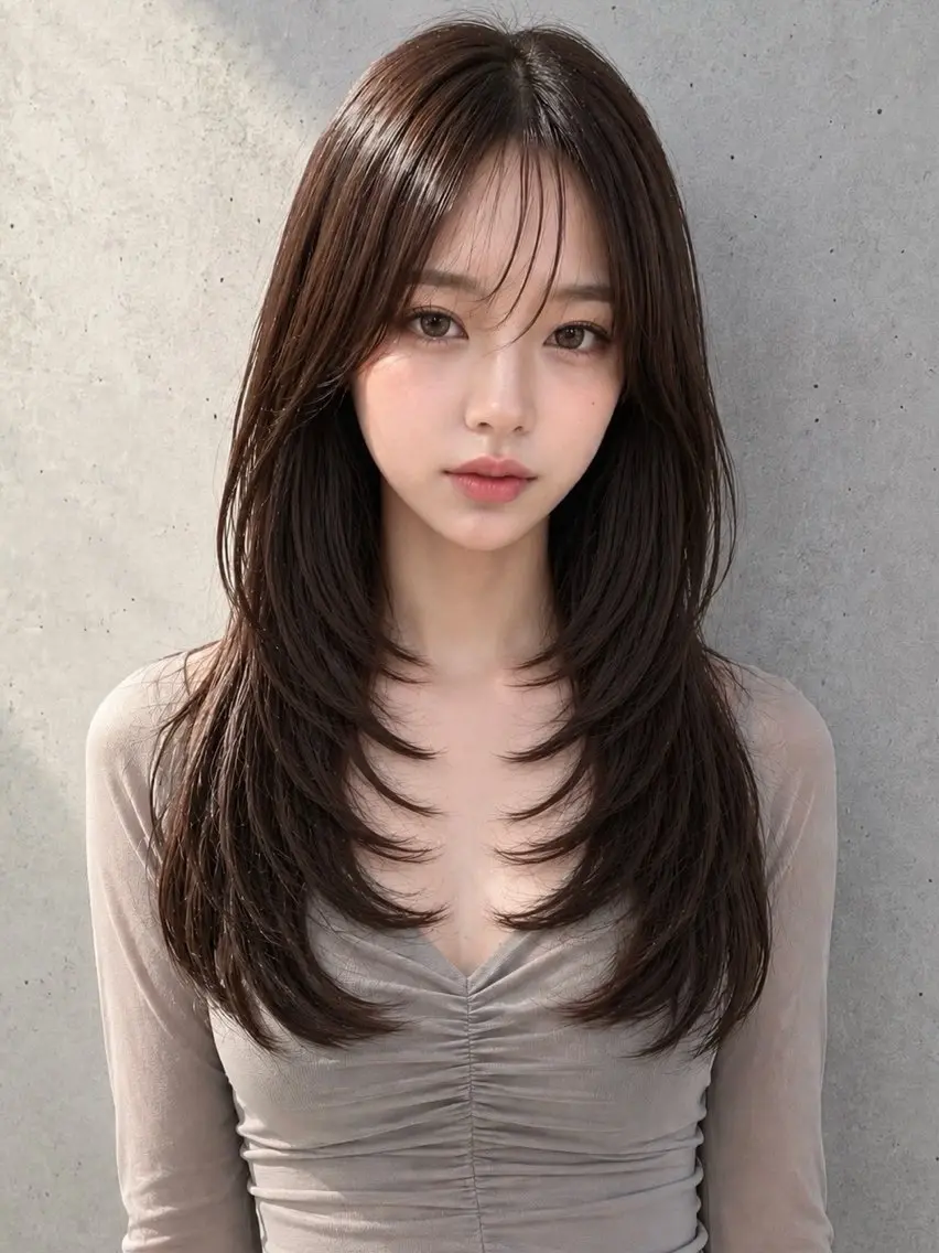 ロング カラー カット ヘアカラー トリートメント 渋谷韓国レイヤー /SAYAKA🩶ᩚのヘアスタイル