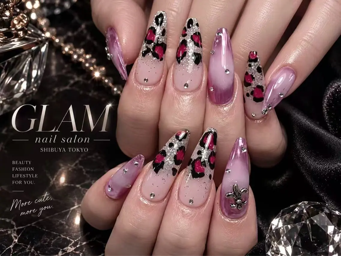 ネイル ハンドネイル エツメ💅 長さ出し🎀デザインのネイルデザイン