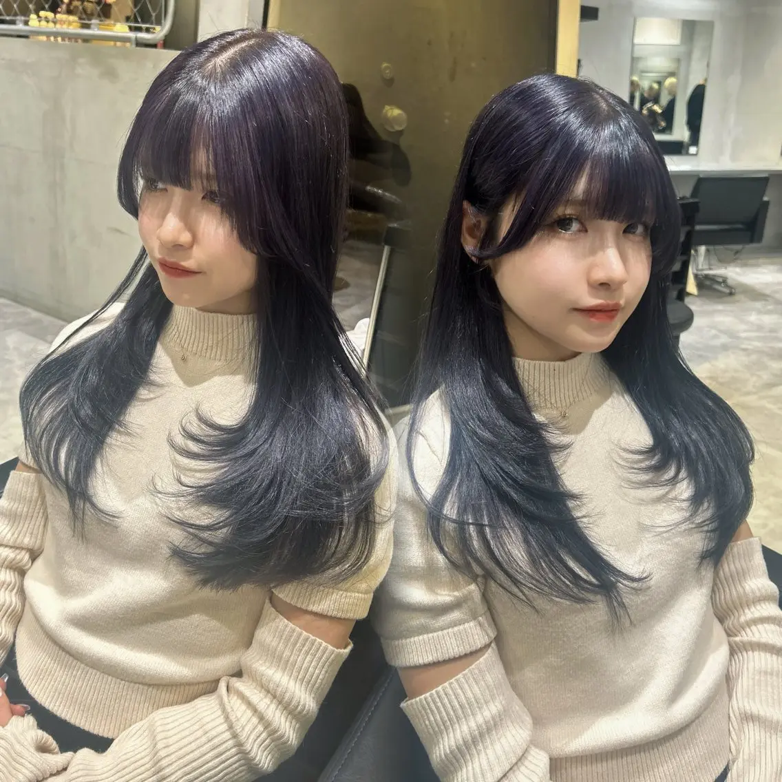 ロング カラー カット ヘアカラー トリートメント レイヤーカット/ 縮毛矯正🇰🇷早坂のヘアスタイル