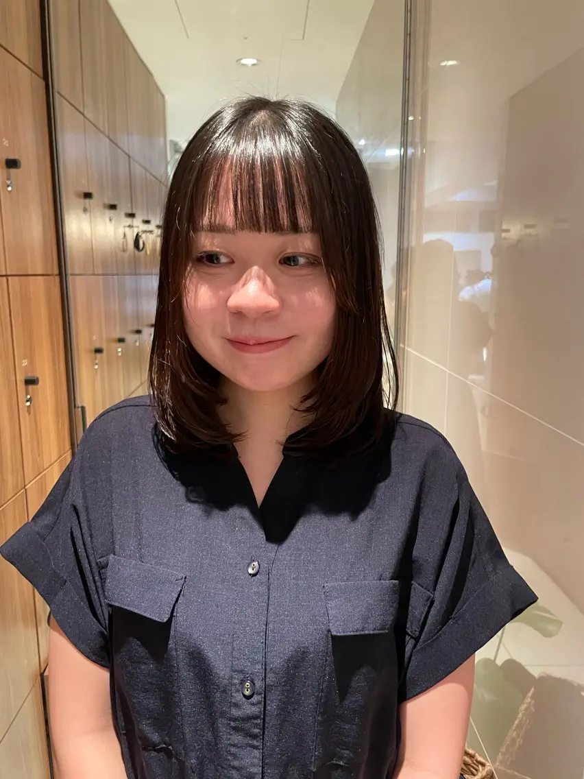 ミディアム カラー カット ヘアカラー トリートメント レイヤー/縮毛矯正 🪄chihiroのヘアスタイル