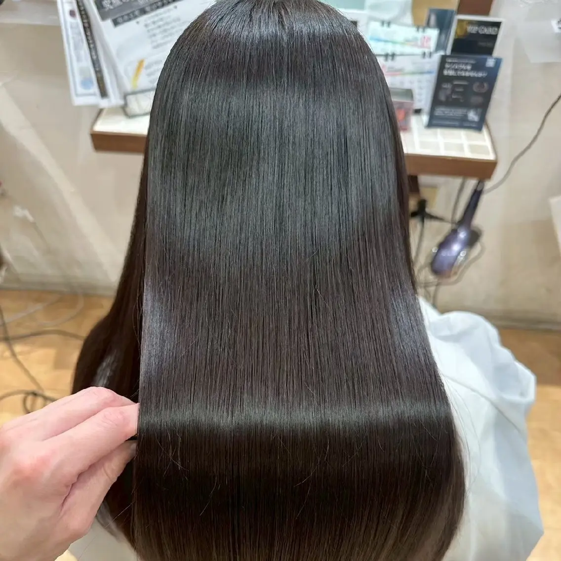 ロング 縮毛矯正/ワンカラー モデル募集🫧羽夏のヘアスタイル